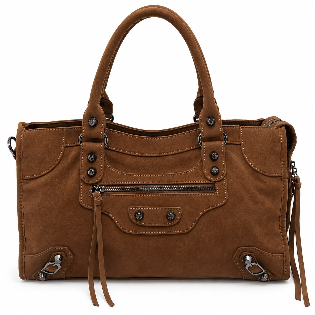 Brera Vintage Taba Süet Çanta